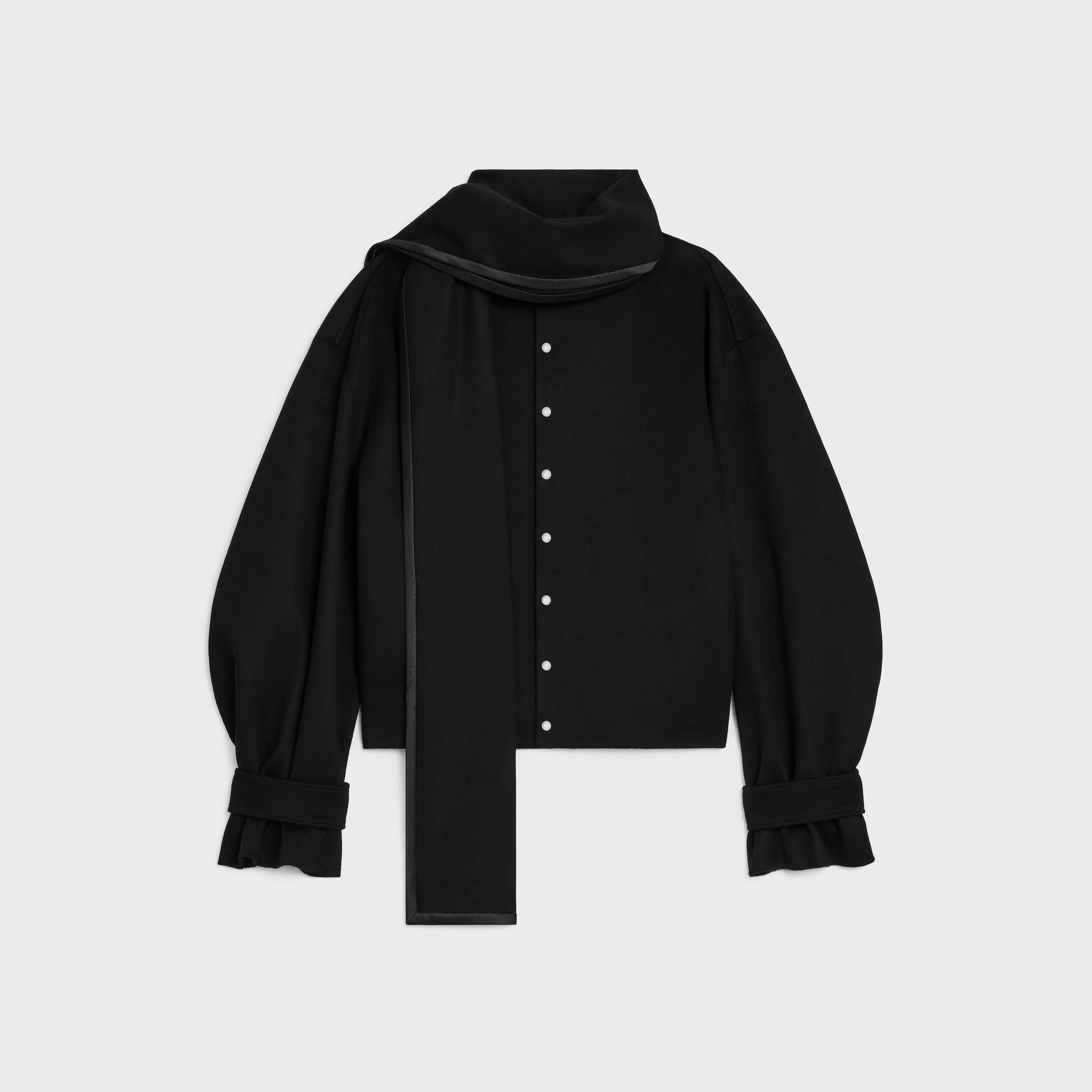 scarf jacket IN WOOL CLOTH - 1