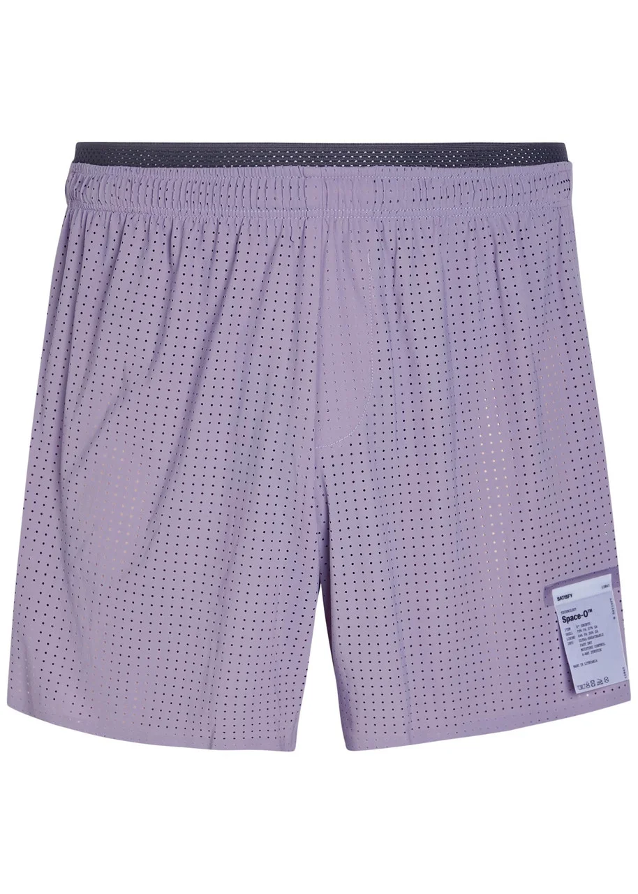 Satisfy Space-o 5 Perforated Stretch-jersey Shorts - 1