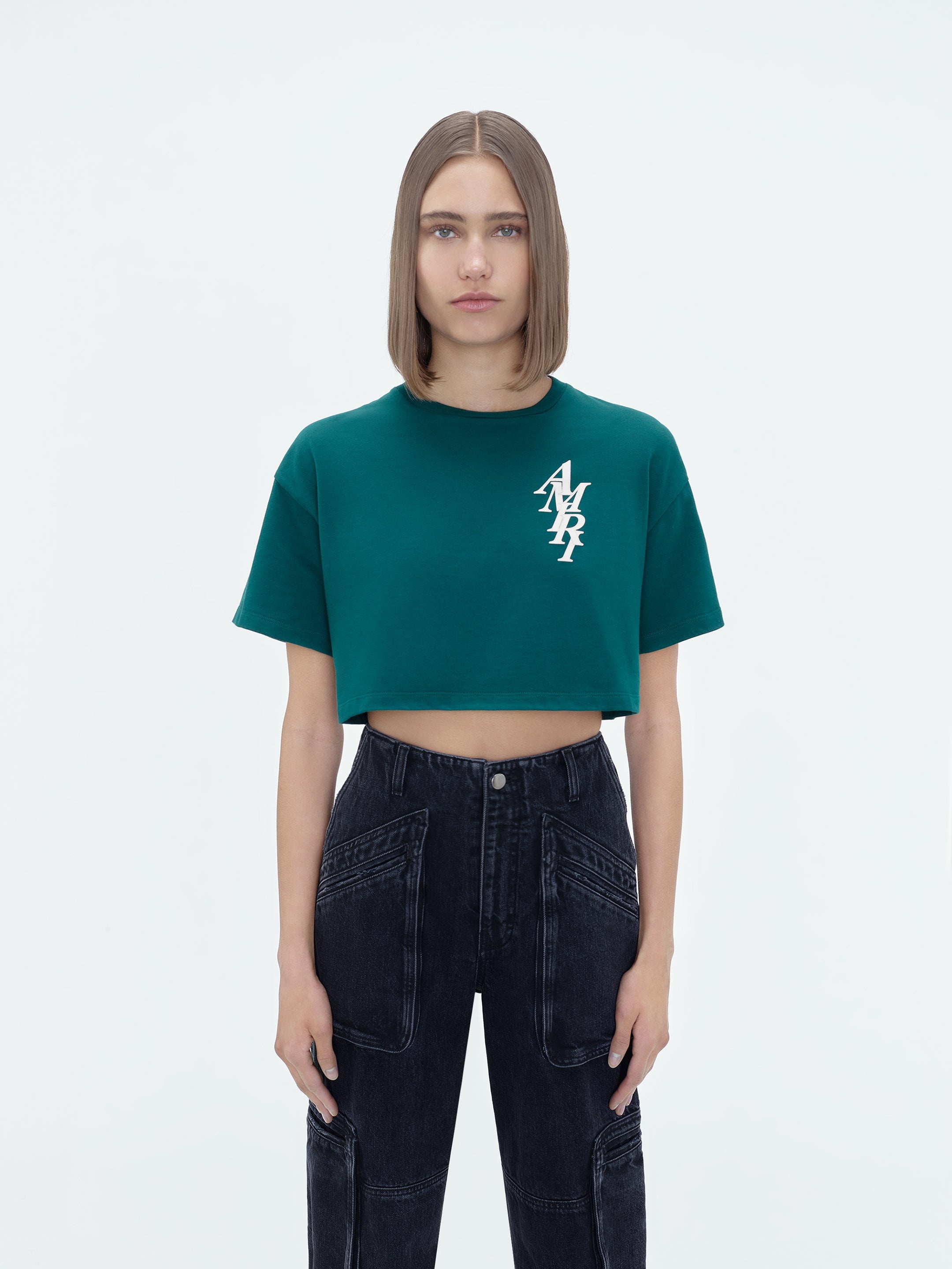 AMIRI STACK CROPPED TEE - 3