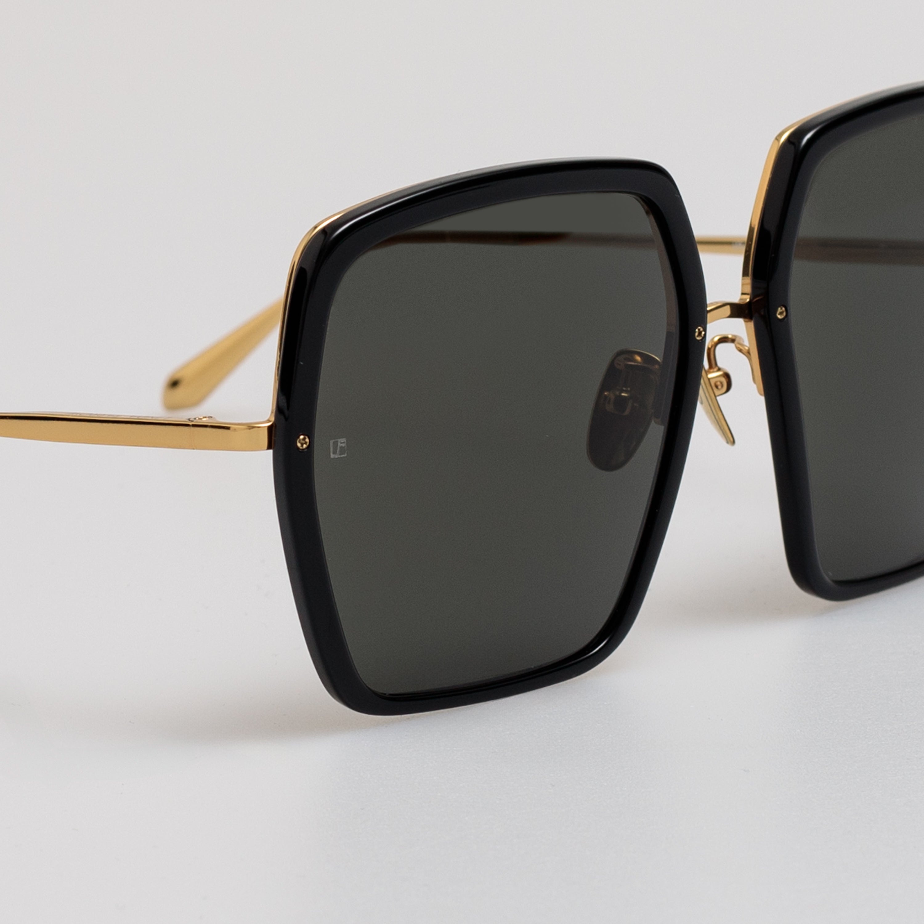 Syan Oversize Sunglasses in Black - 9