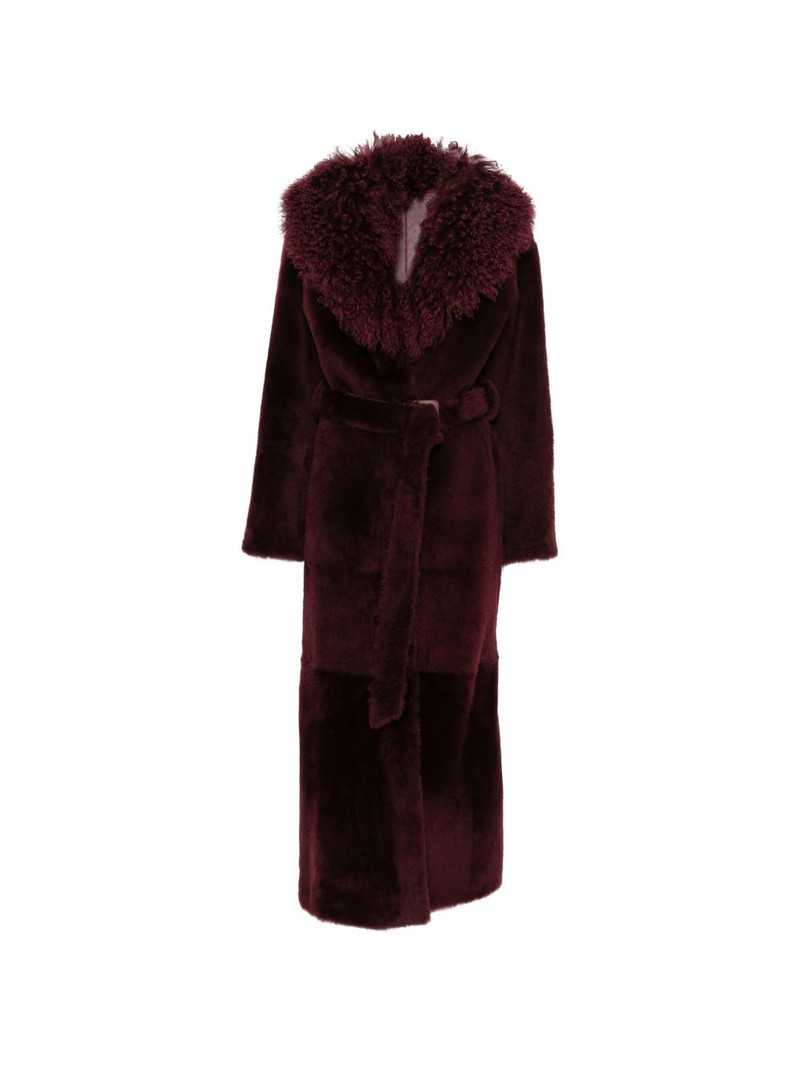 textured belted coat 1