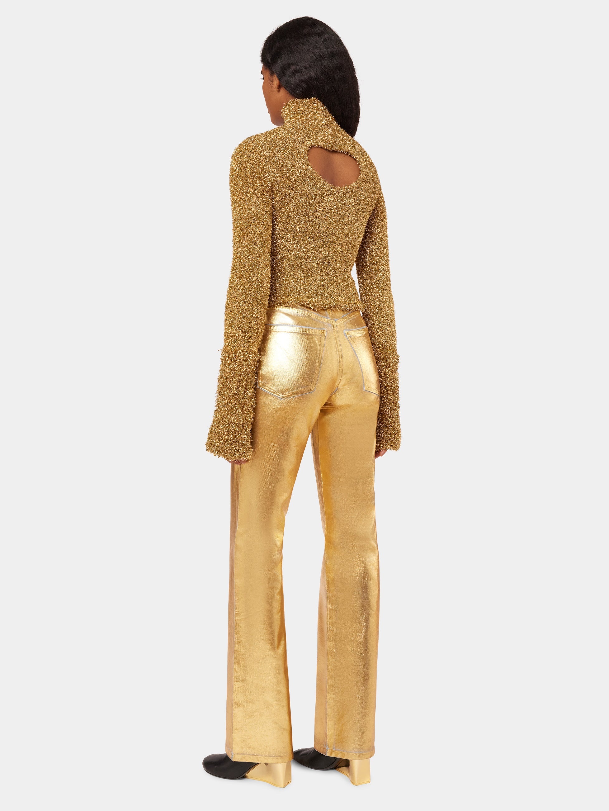TURTLENECK SWEATER WITH GOLD METALIZED EFFECT - 5