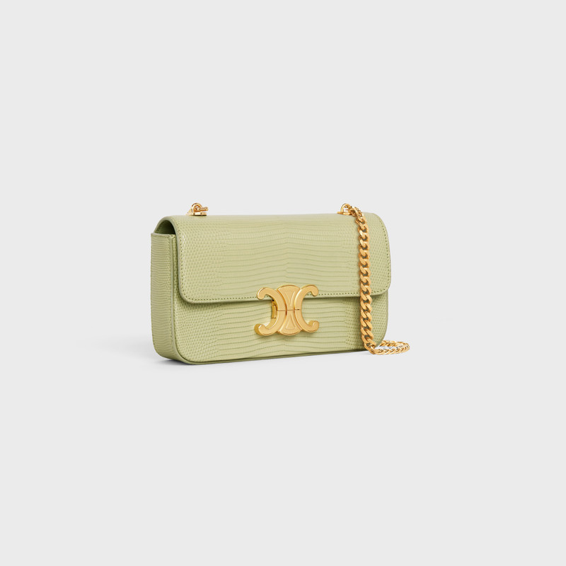CELINE CHAIN SHOULDER BAG triomphe in lizard outlook