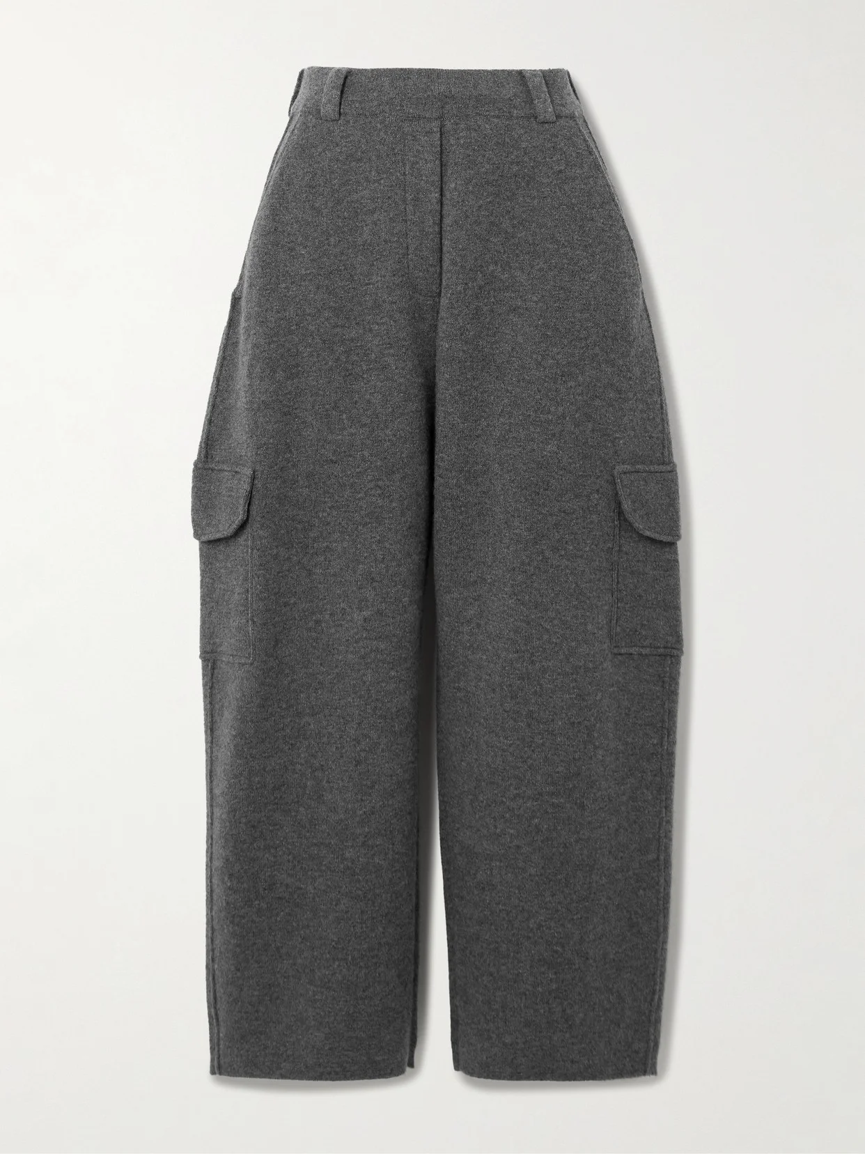 Azaria Cashmere Barrel-leg Cargo Pants - 1