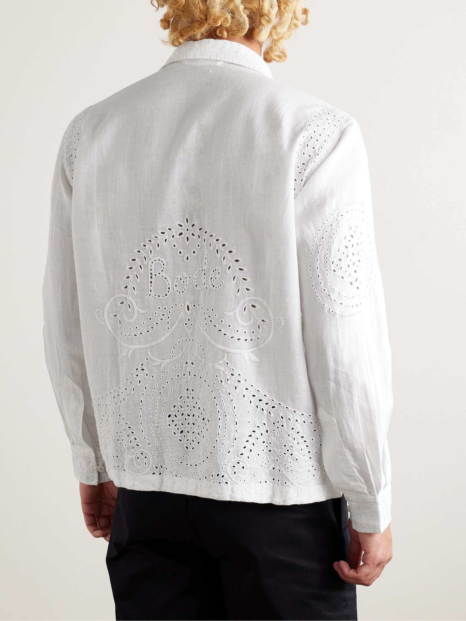 Belvoir Broderie Anglaise Linen Shirt - 3