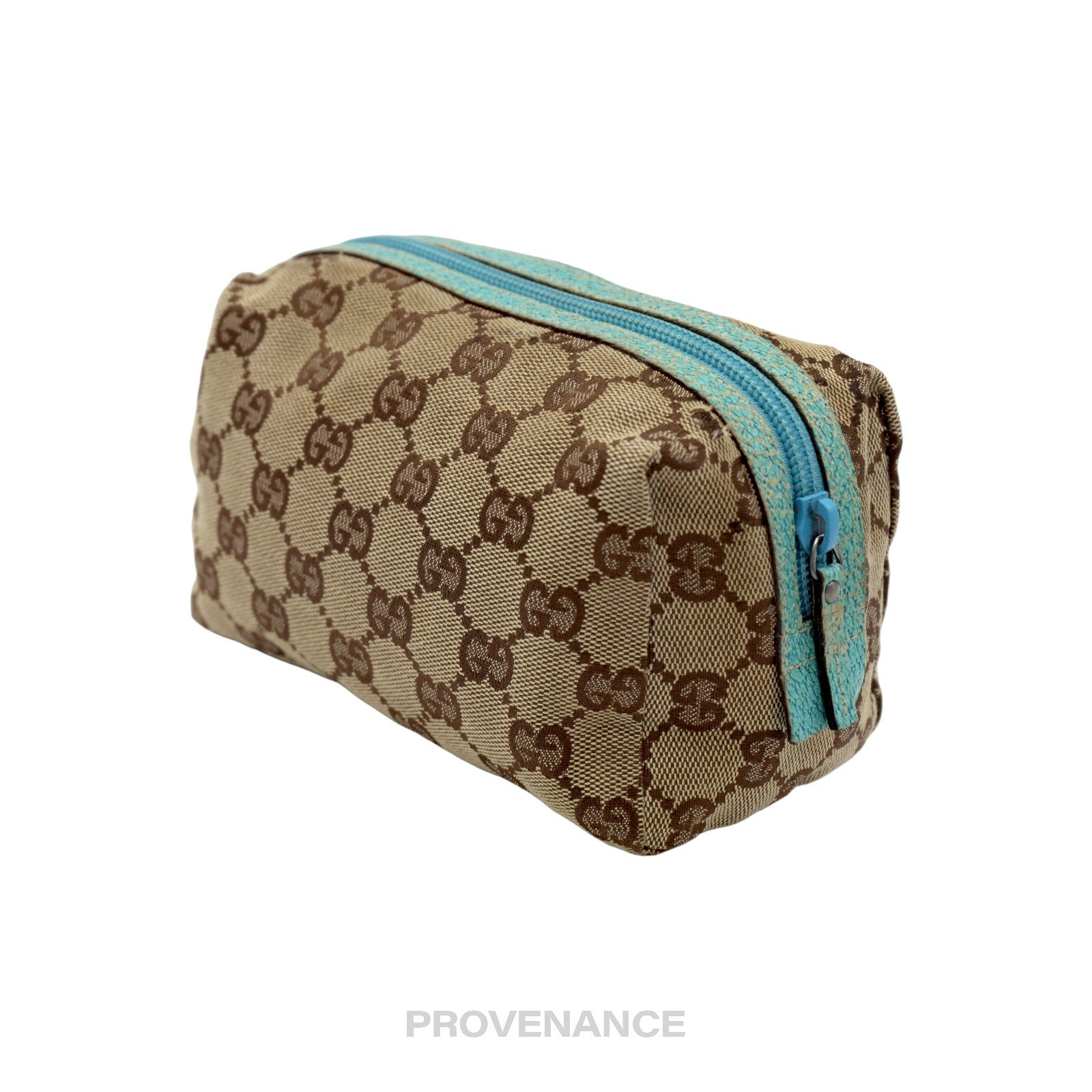 Gucci Zip Pouch - GG Canvas Turquoise - 4