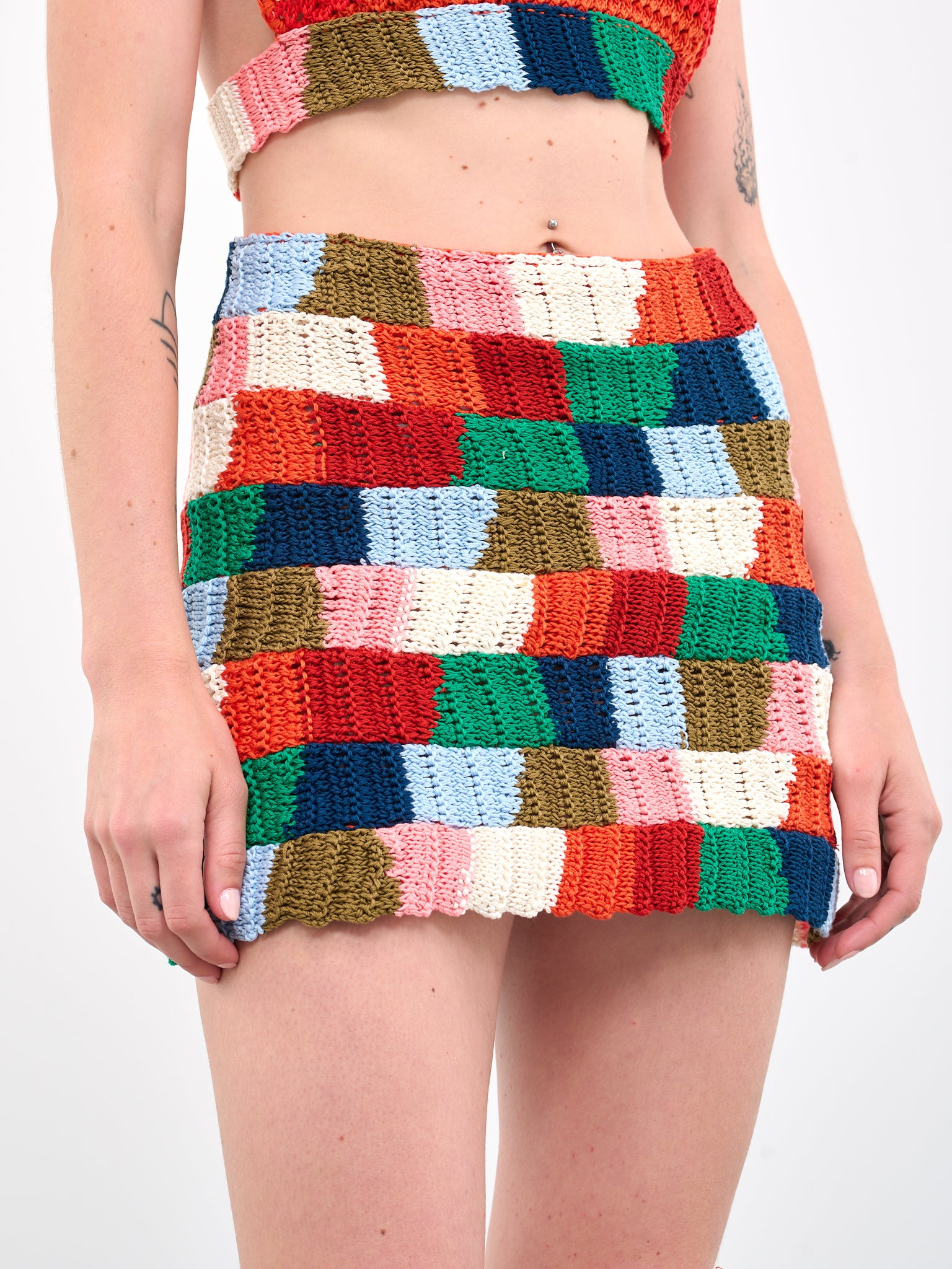 No Vacancy Inn Color-Block Mini Skirt - 4