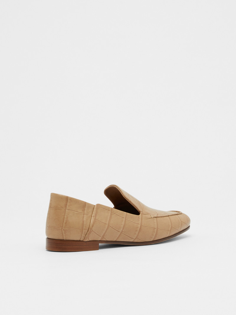 LARIS Crocodile-print leather loafers 3