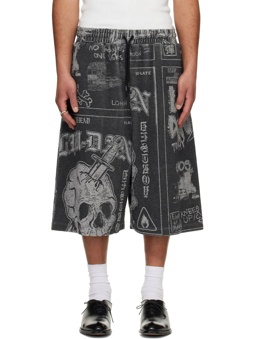 Gray BBall Shorts - 1