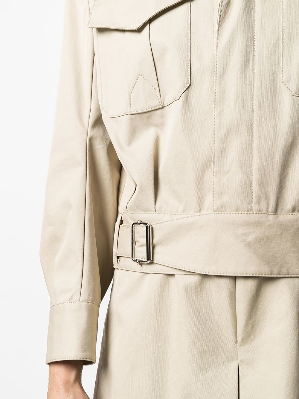 cropped trench jumpsuit - 5