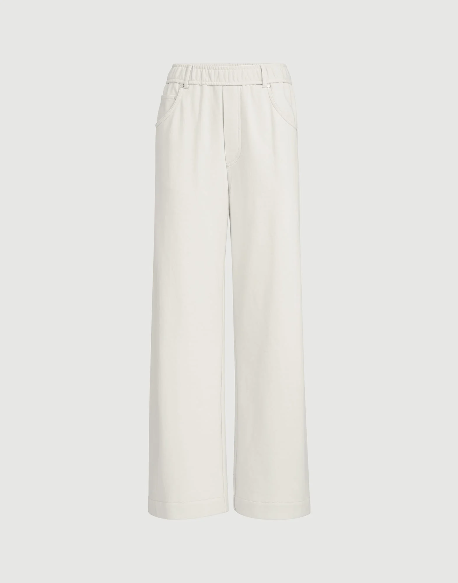 Cotton smooth French terry trousers - 1