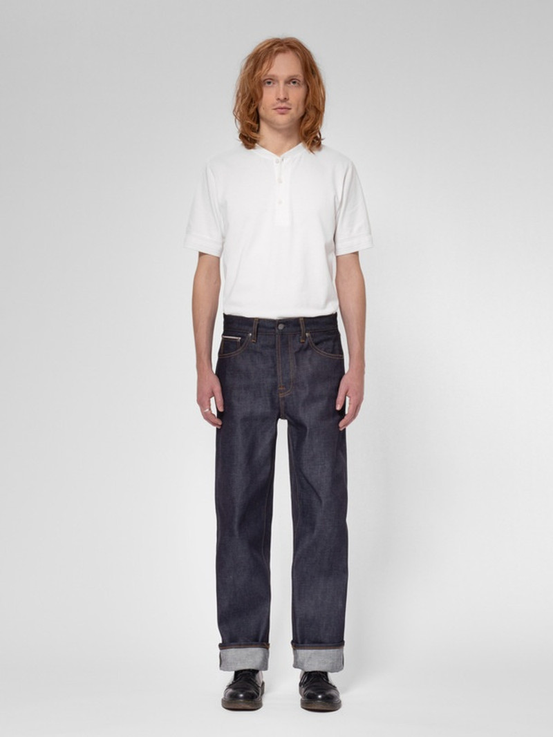 Nudie Jeans Short Sleeve Henley T-Shirt Ecru outlook