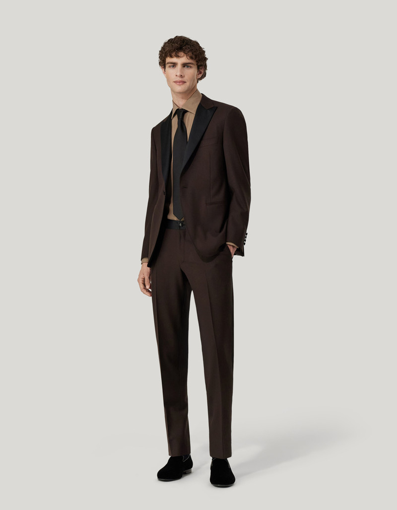Canali TUXEDO IN DARK BROWN WOOL outlook