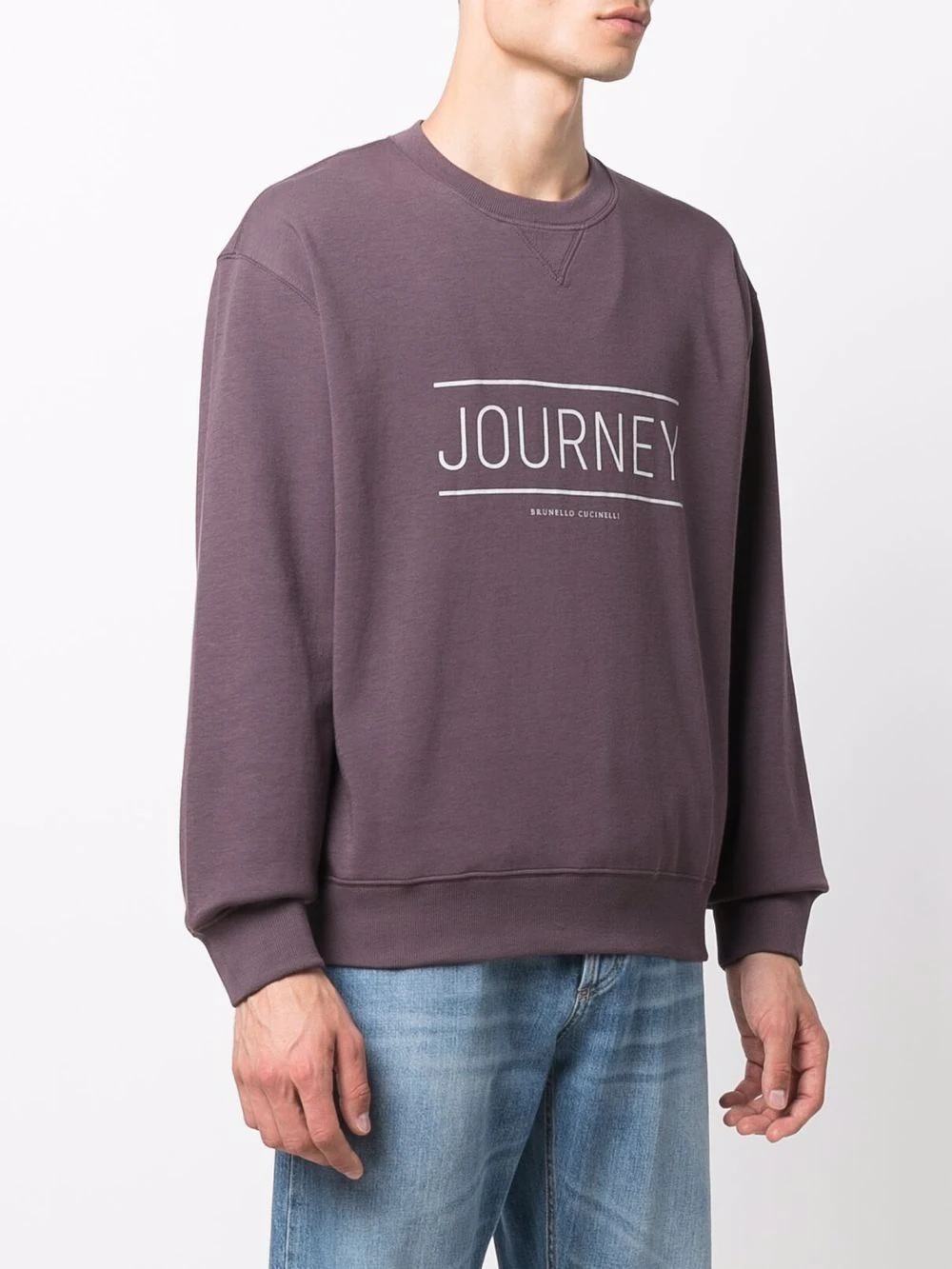 Journey-print fleece sweatshirt - 3