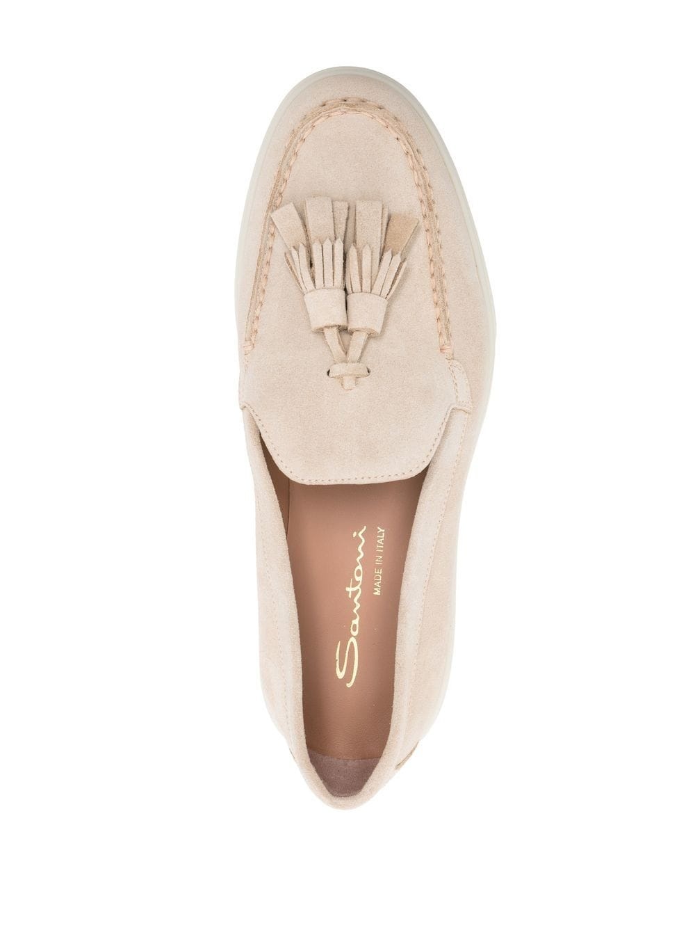 tassel-detail suede loafers - 4