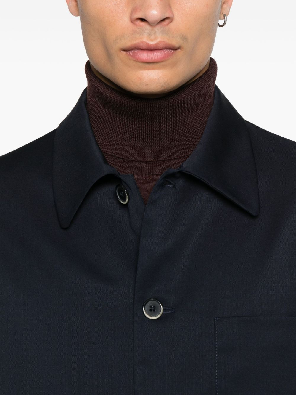 button-fastening patch-pocket jacket - 5