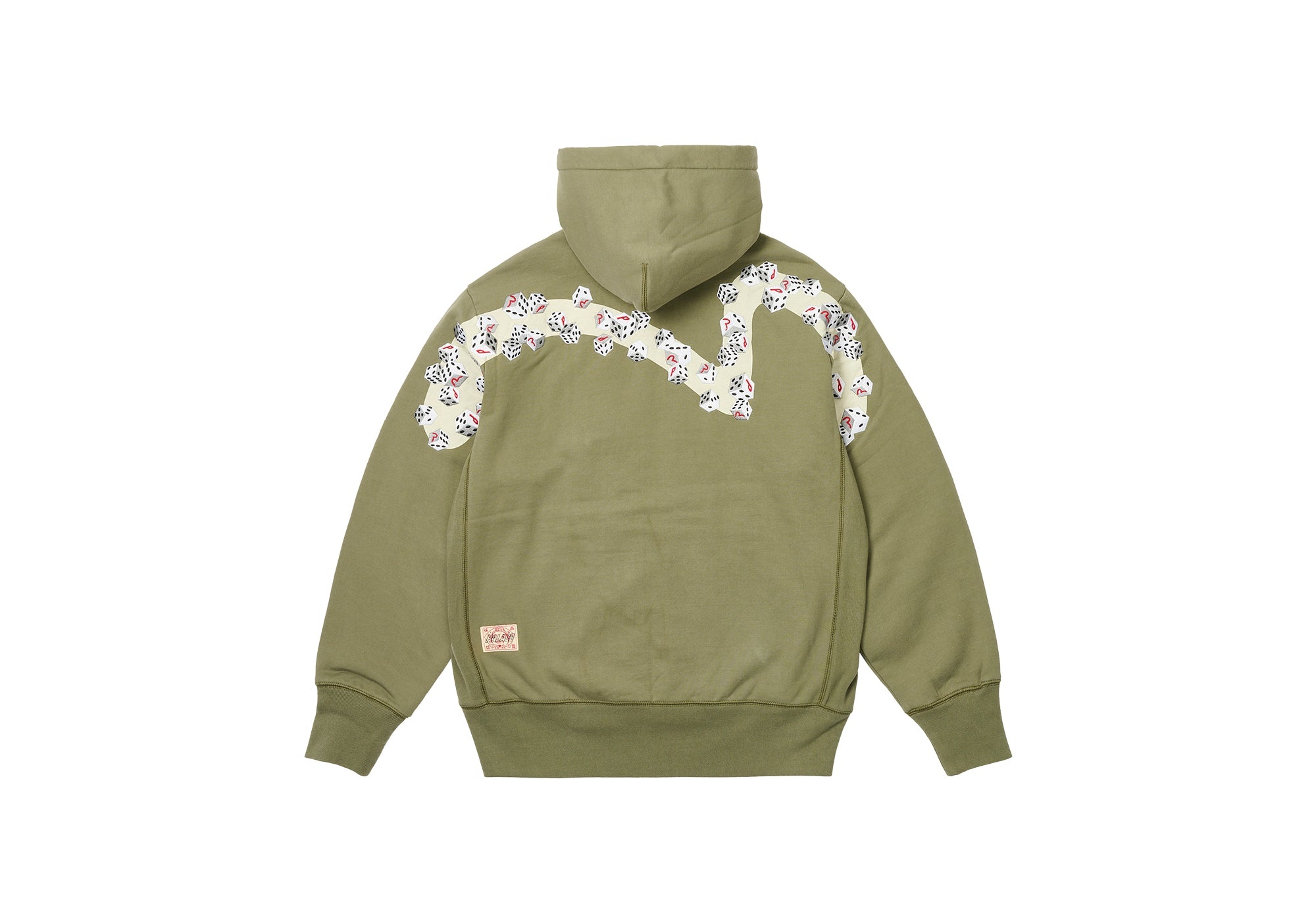 PALACE EVISU ZIP HOOD OLIVE - 2