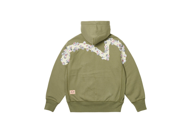 PALACE PALACE EVISU ZIP HOOD OLIVE outlook