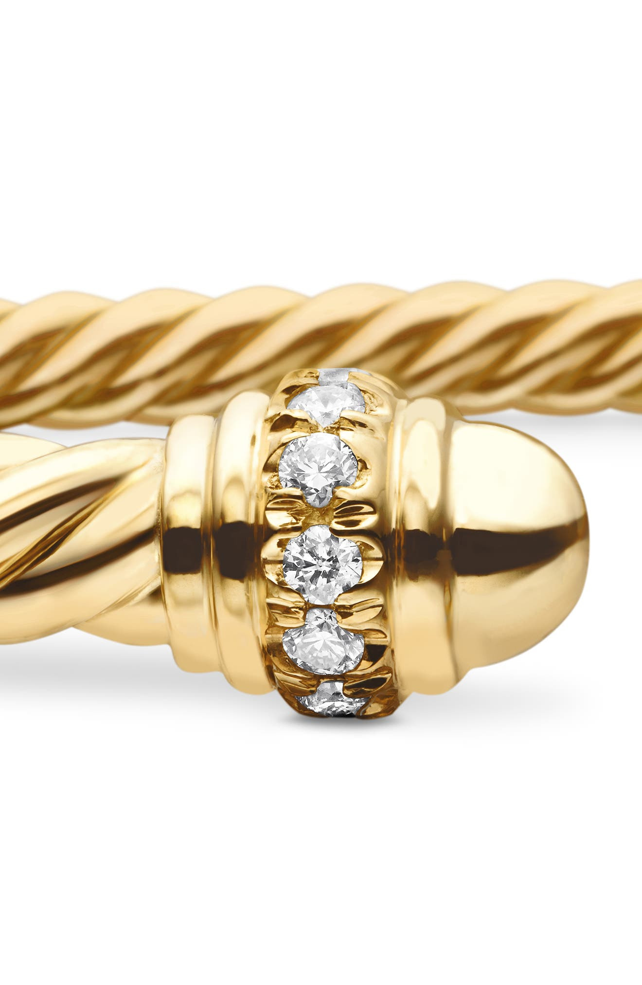 David Yurman Cablespira® 18K Yellow Gold & Pavè Diamond Bracelet, 3mm at Nordstrom - 4