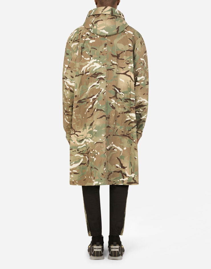 Camouflage-print nylon trench coat - 2