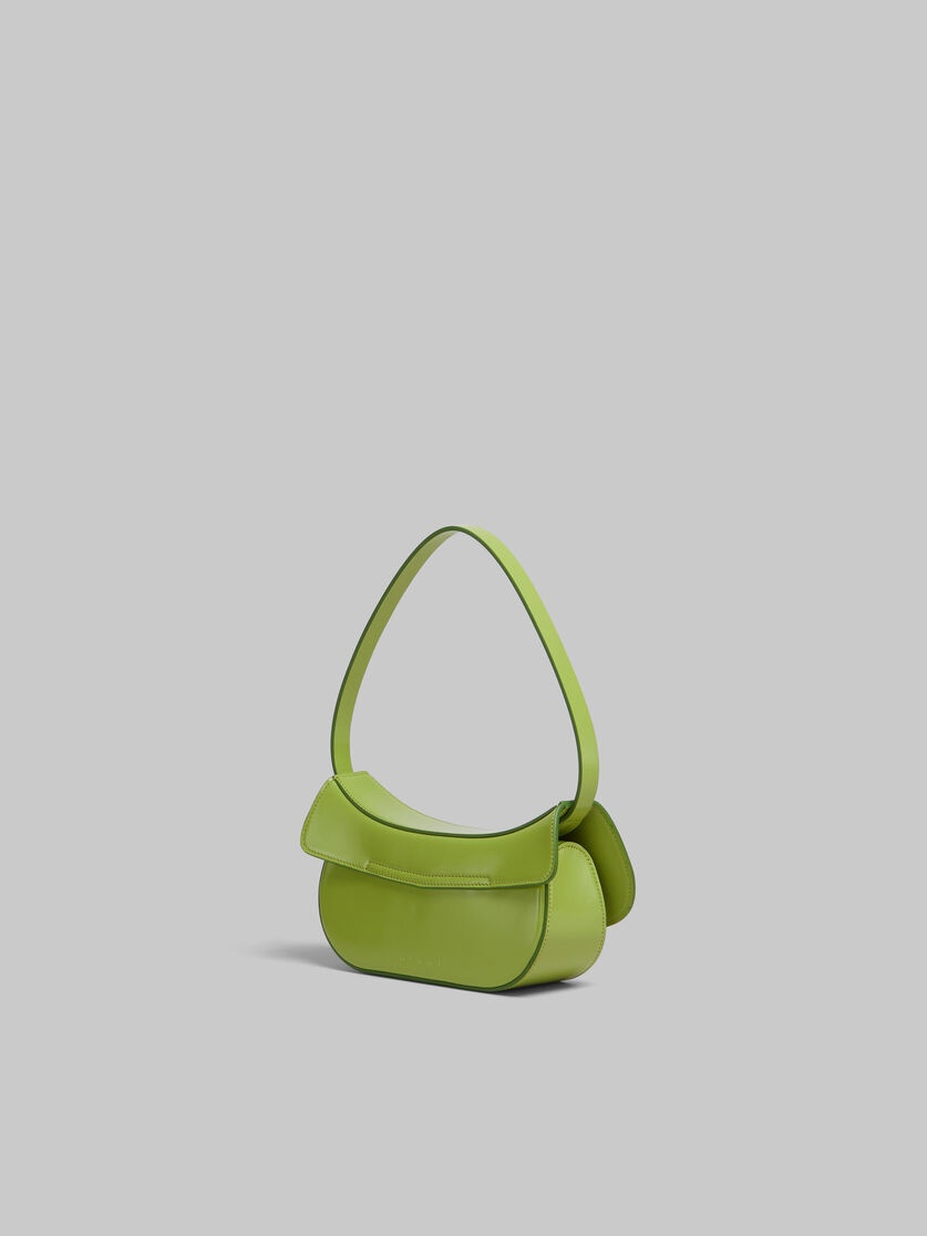 GREEN LEATHER BUTTERFLY SMALL HOBO BAG - 3