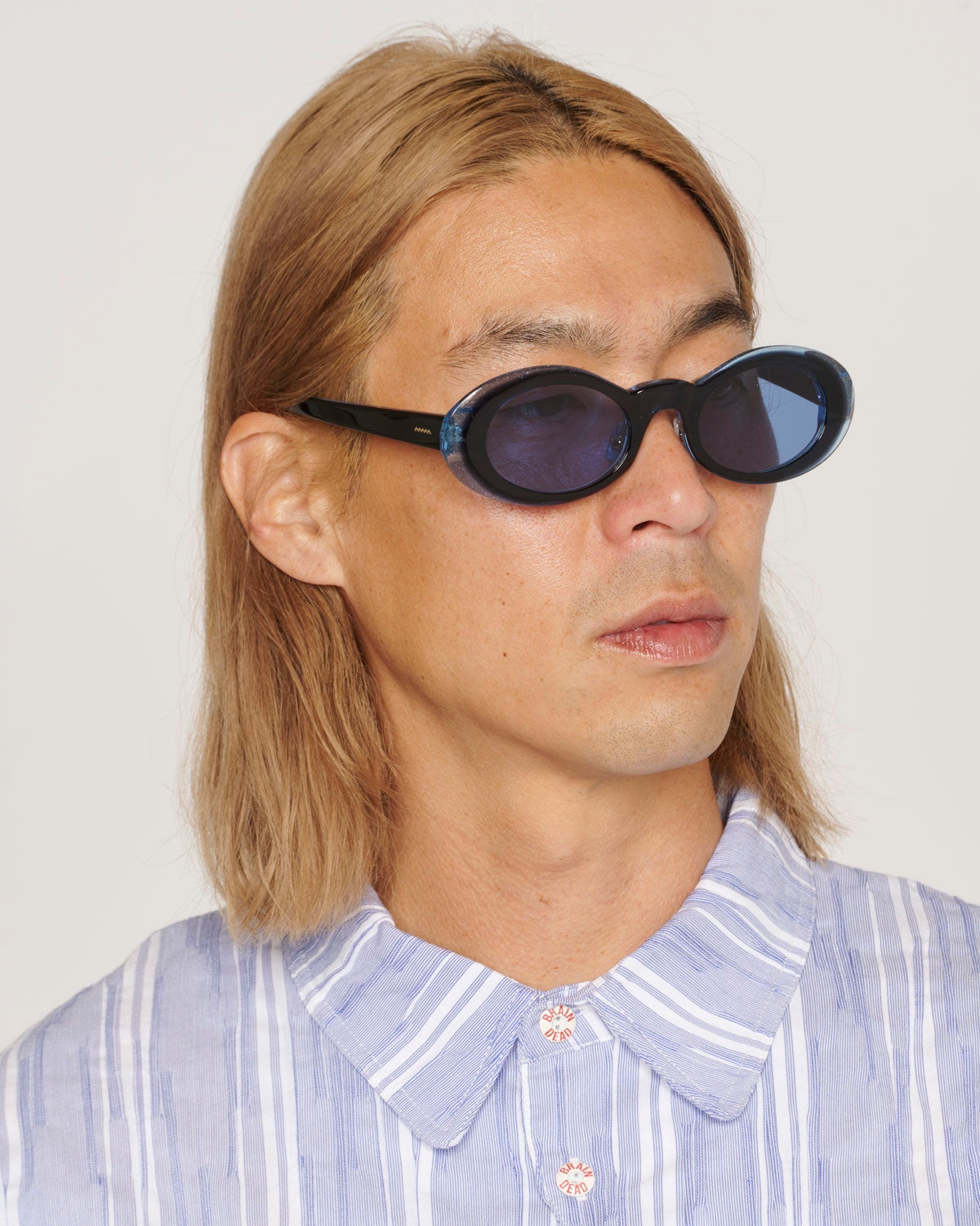 Oyster Post Modern Primitive Eye Protection - Blue Glitter - 3