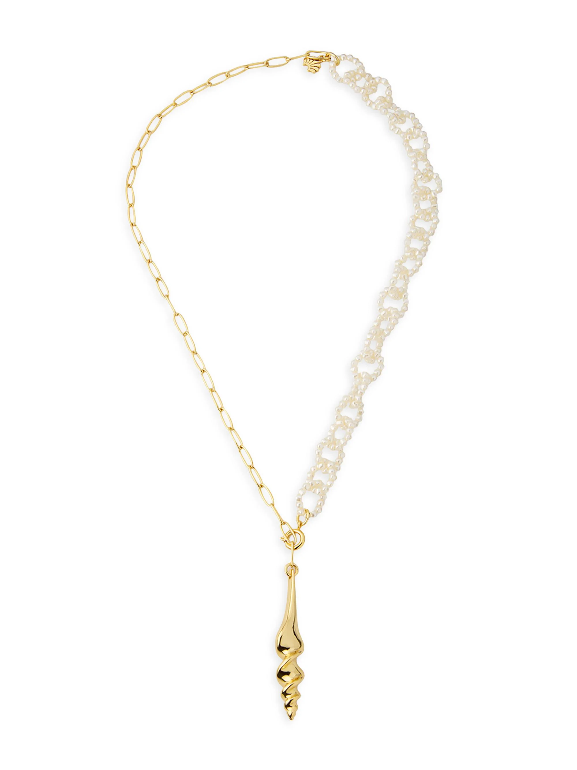 Women's Turritella 14K-Gold-Plated & Imitation Pearl Lariat Necklace - Gold - 1