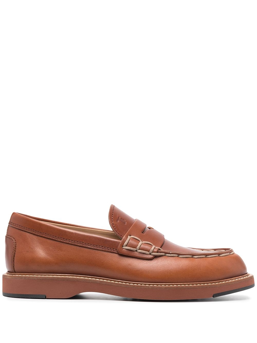 logo-debossed loafers - 1