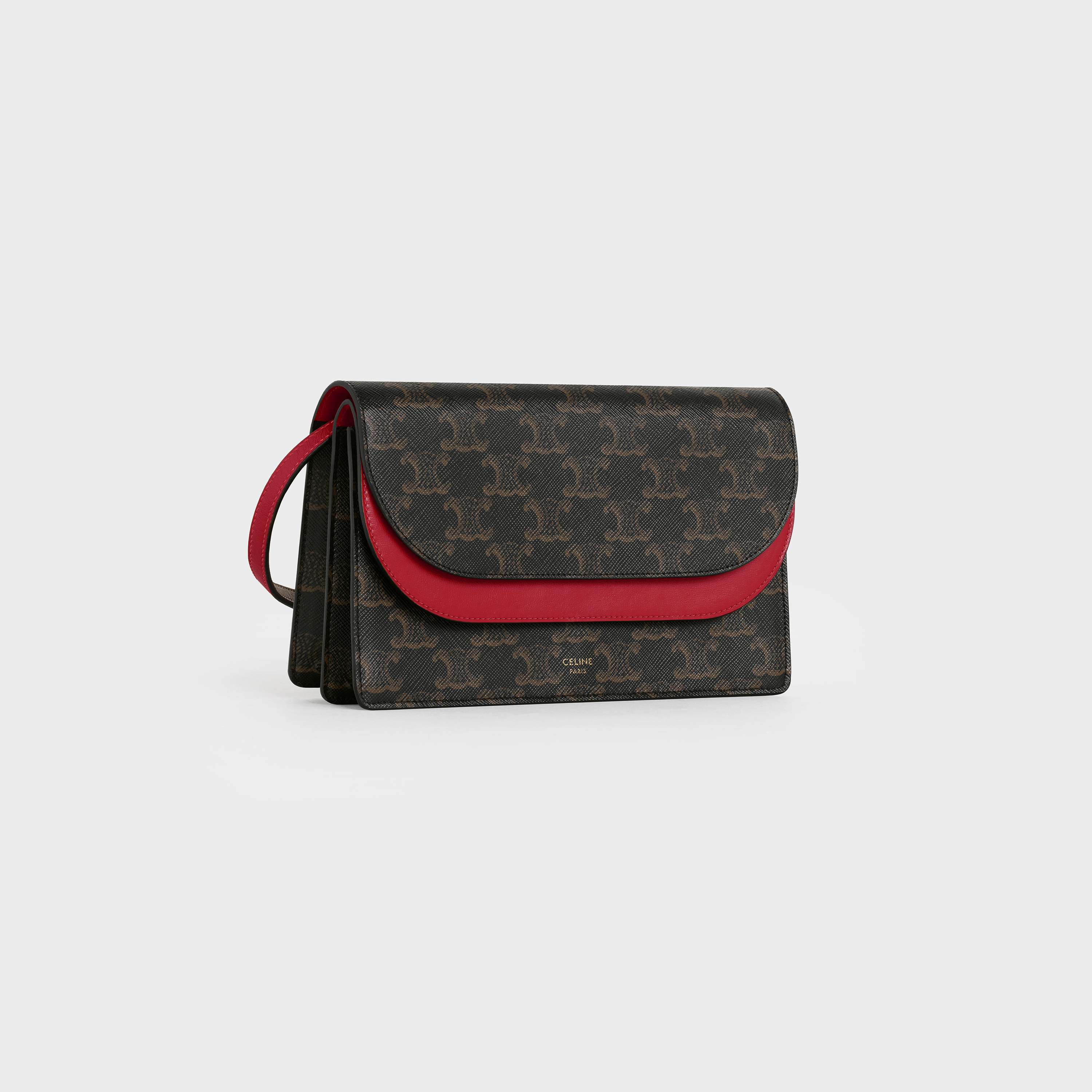 WALLET ON STRAP IN TRIOMPHE CANVAS AND LAMBSKIN - 2