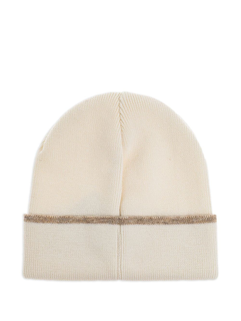 Moschino embroidered-logo wool beanie hat outlook