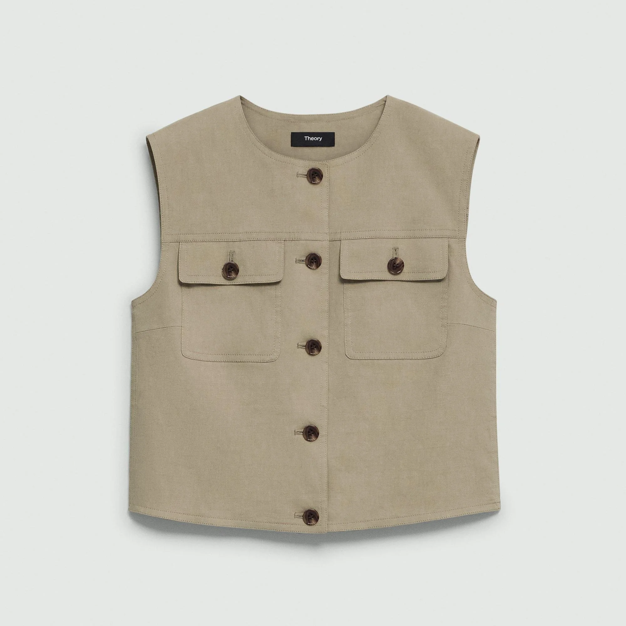 Trucker Vest in Good Linen - 1