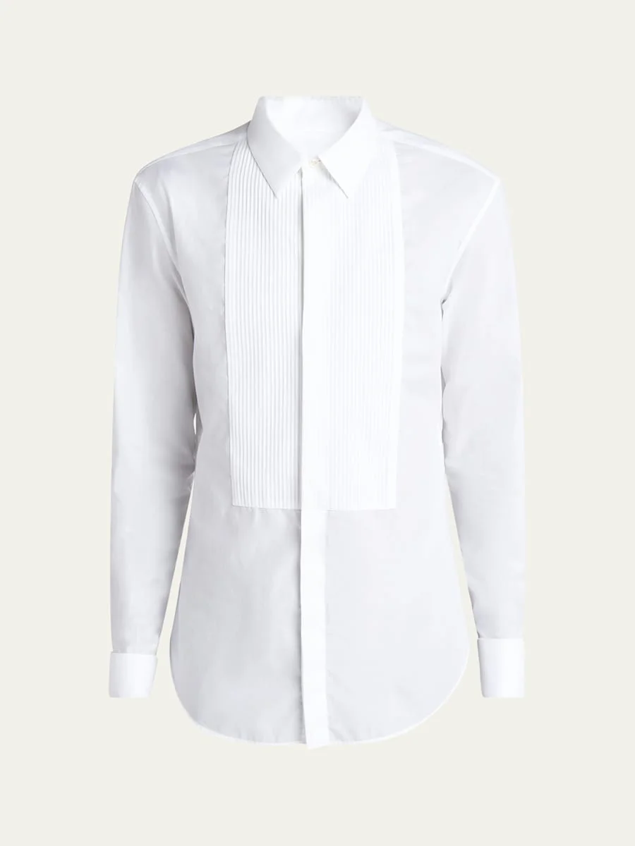 Men's Pleated Bib Tuxedo Shirt - 1