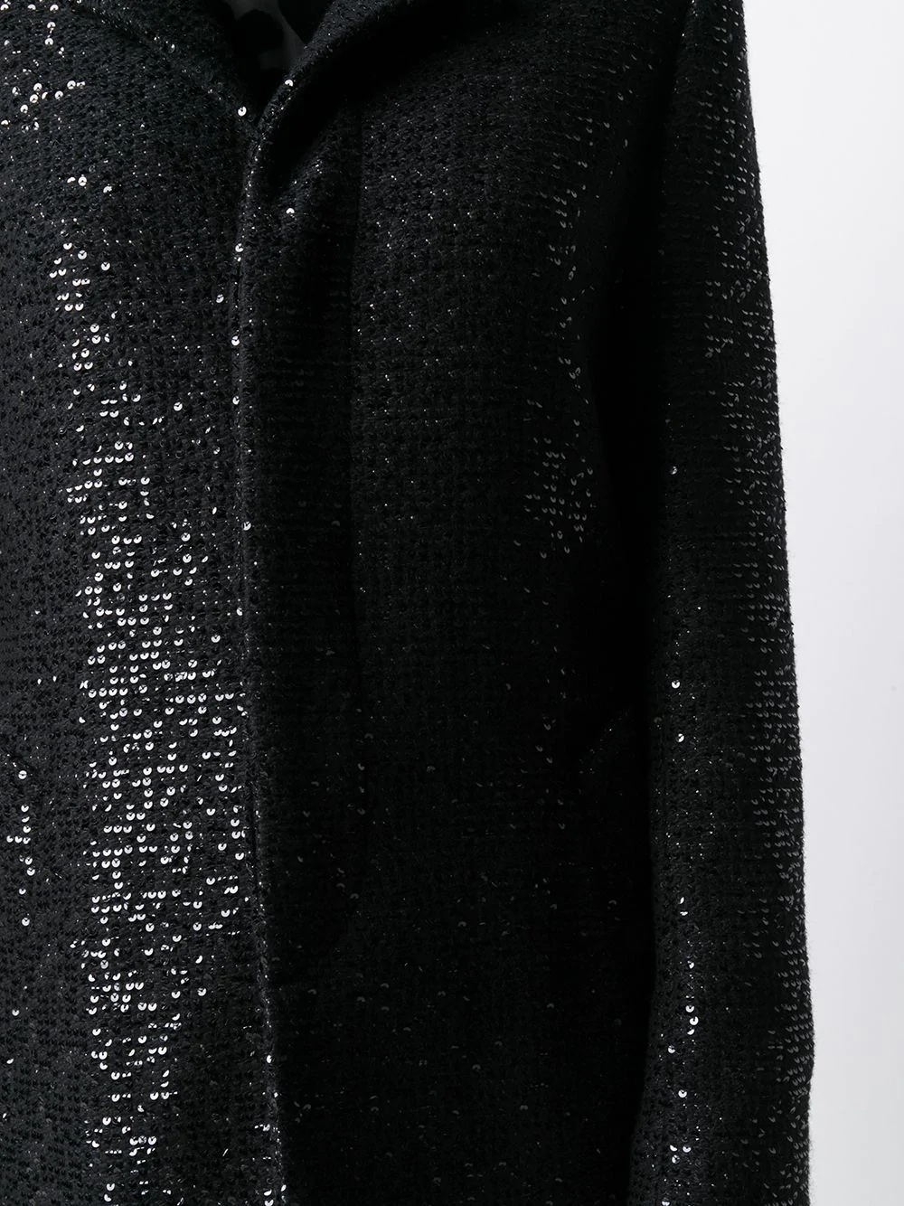 sequin embroidered midi coat - 5