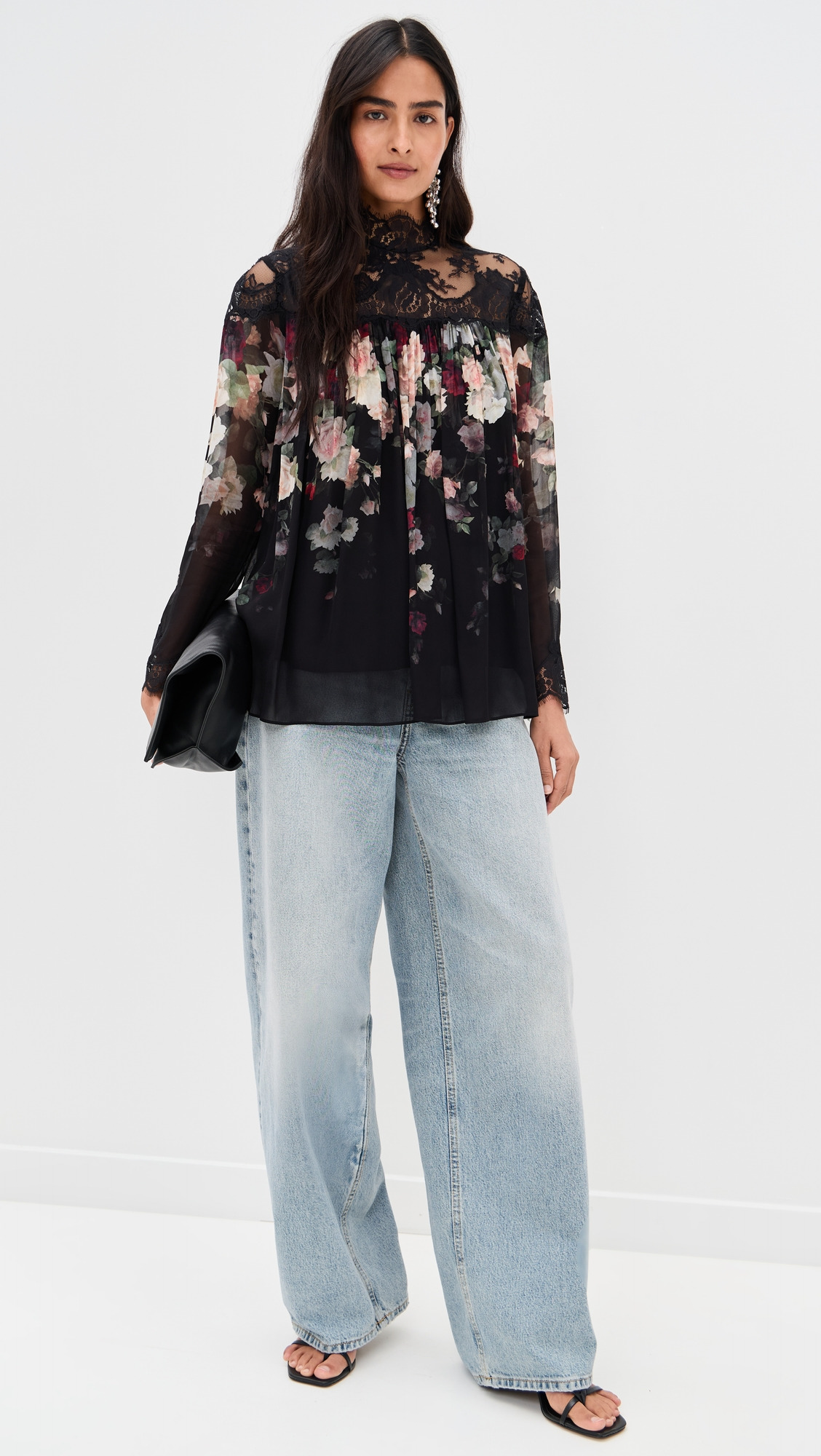 Hypnotic Lace Yoke Blouse - 4