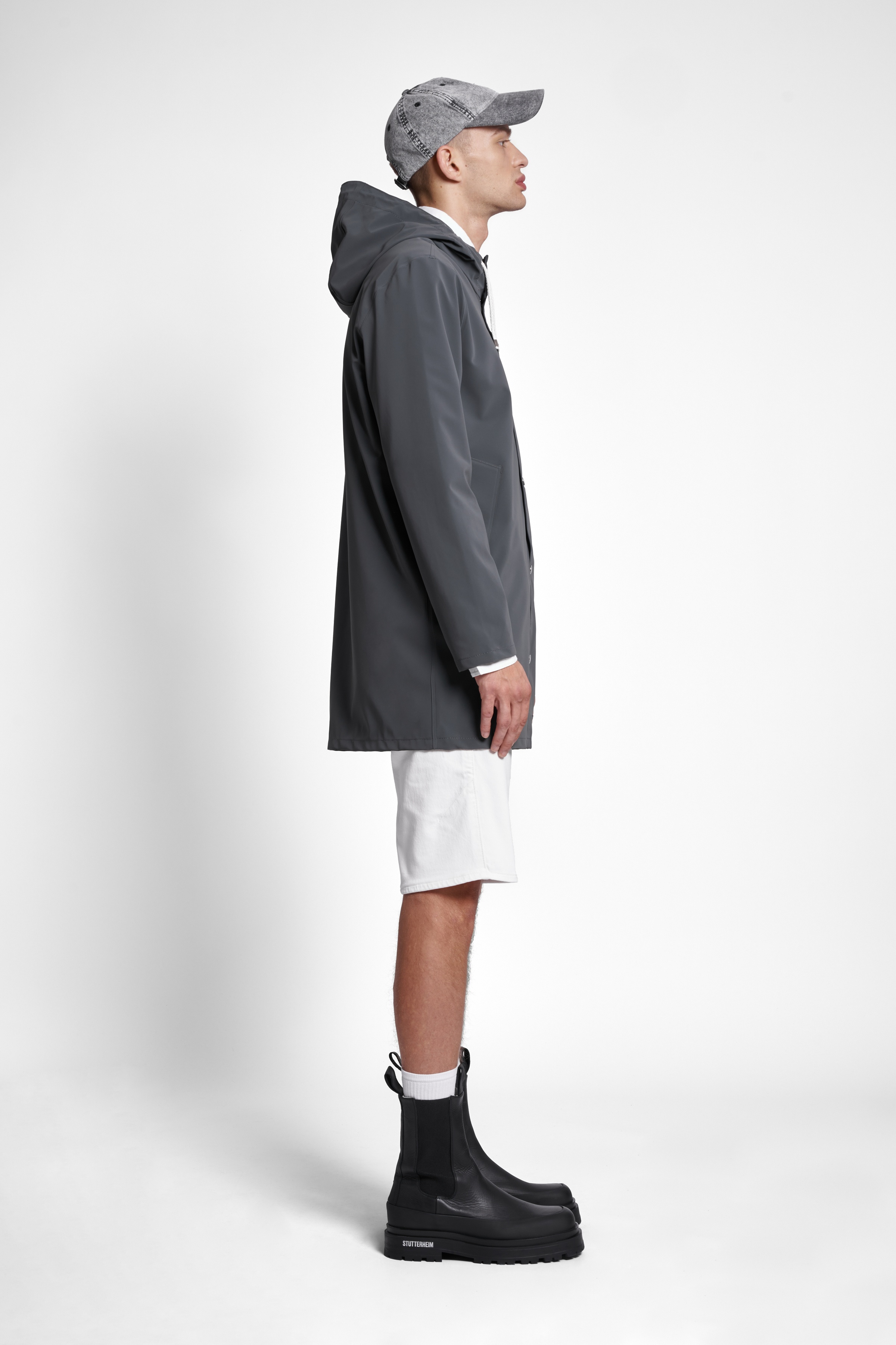 Stockholm Lightweight Matte Raincoat Charcoal - 3