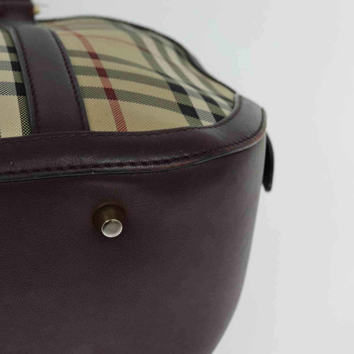 Burberry Nova Check Hand Bag Canvas Beige - 16
