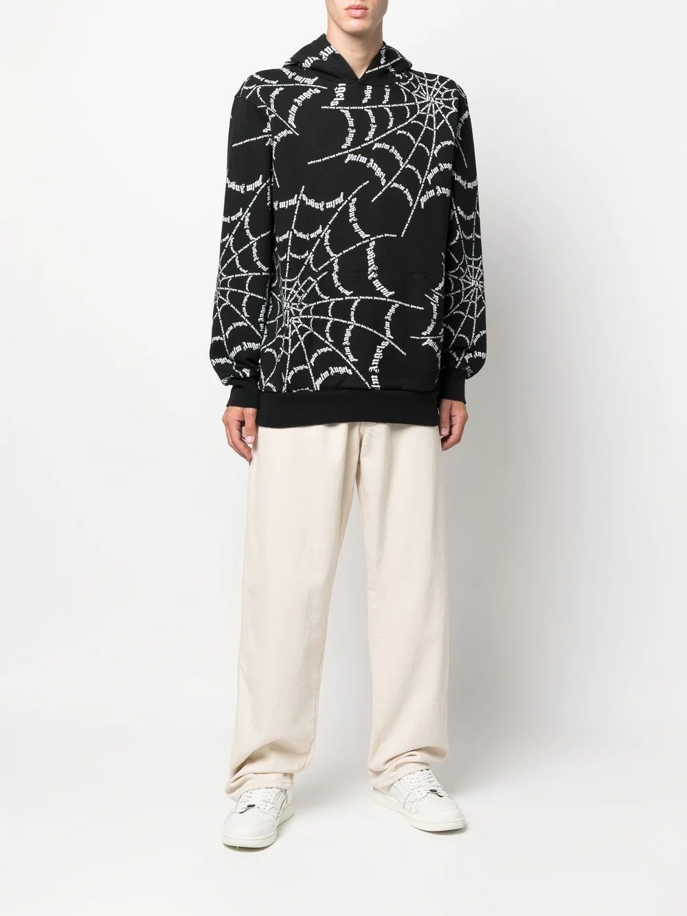 spider web print hoodie - 2