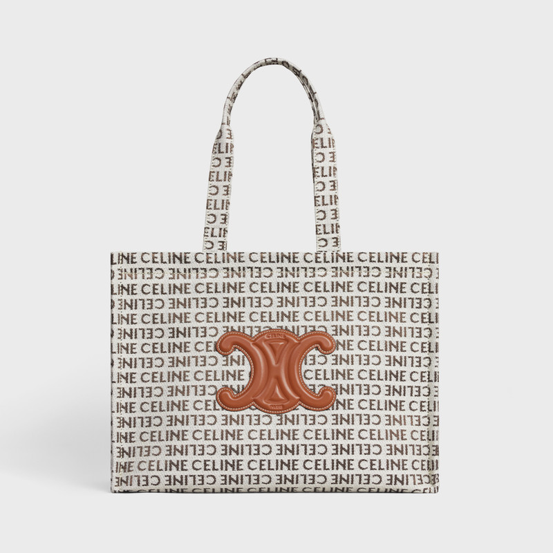 Large Cabas Thais in TEXTILE WITH CELINE ALL-OVER 4