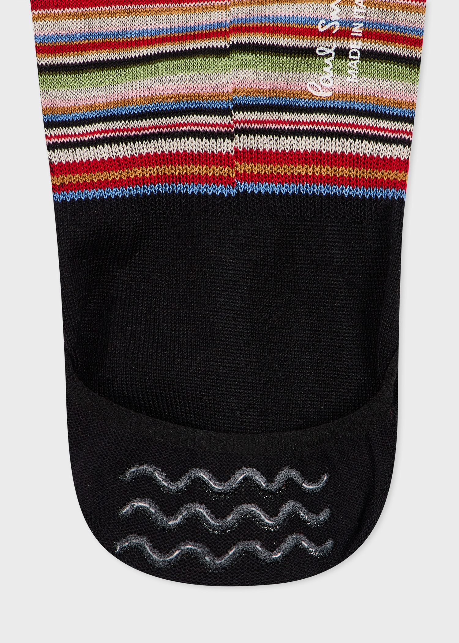 Women's Black 'Signature Stripe' Loafer Socks Three Pack - 3