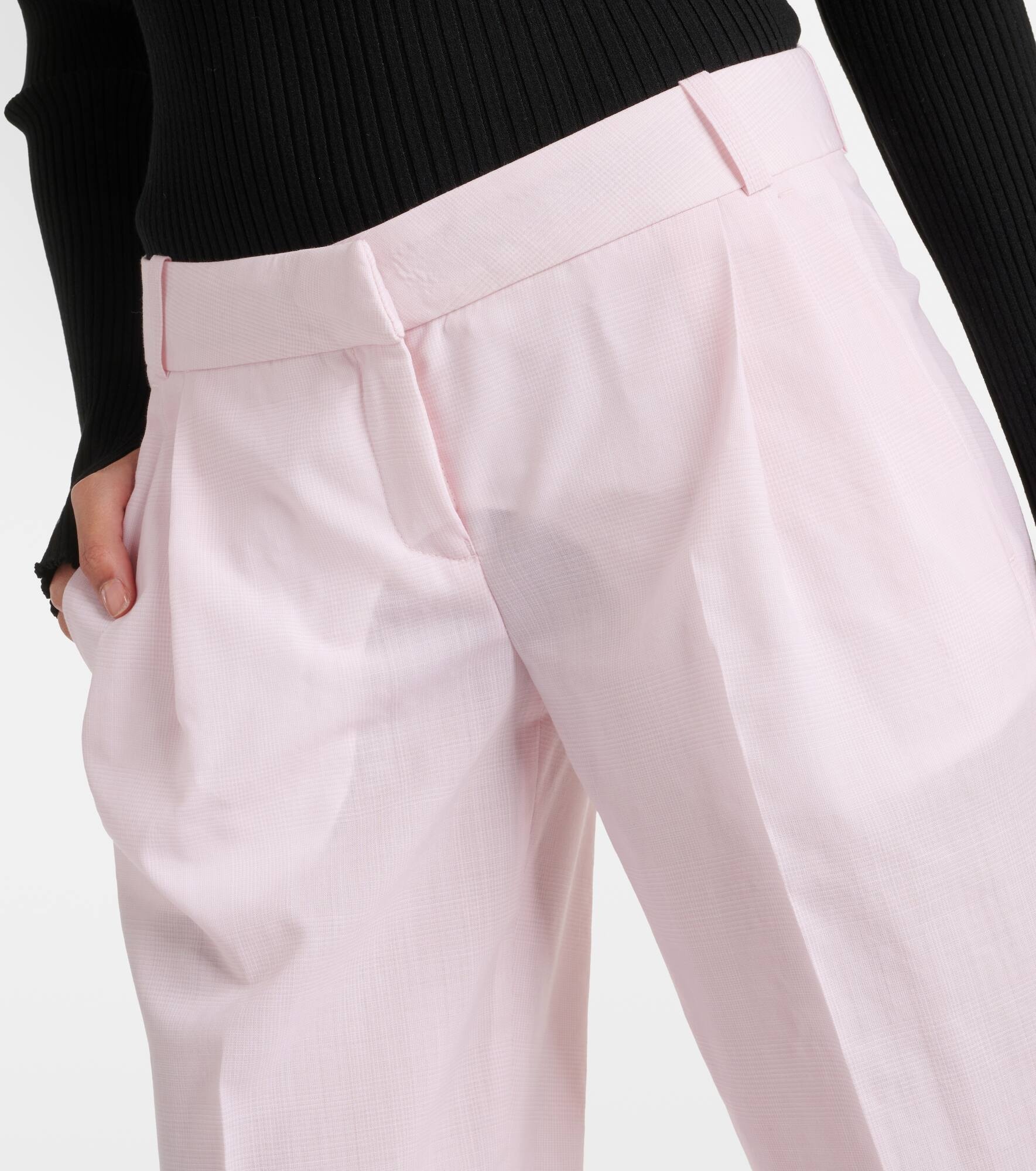 Low-rise wool pants - 4