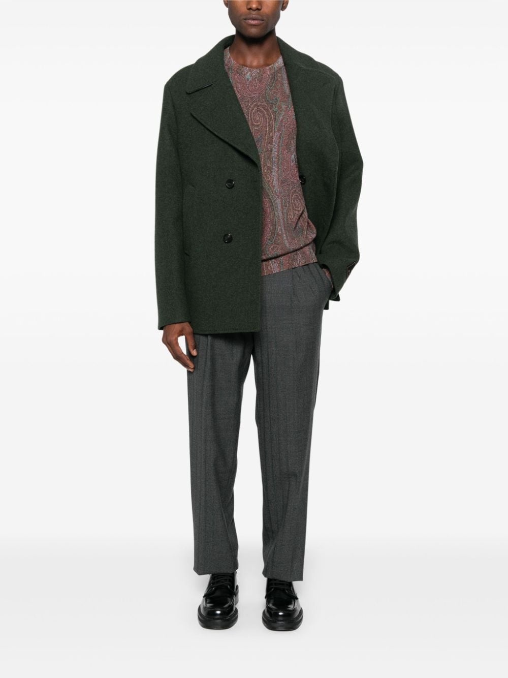 striped pleated trousers - 2