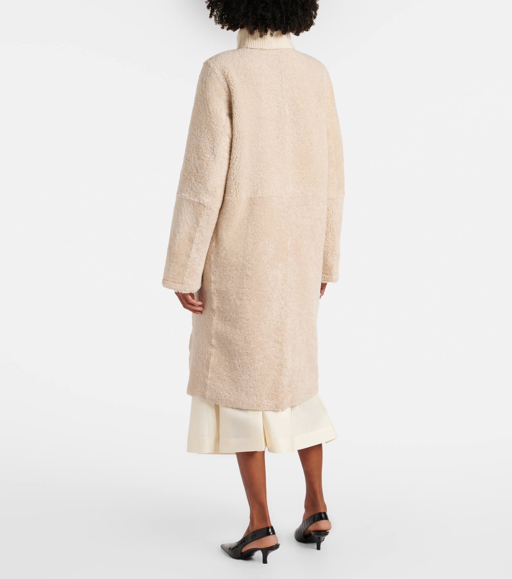 Zipped teddy shearling coat - 3