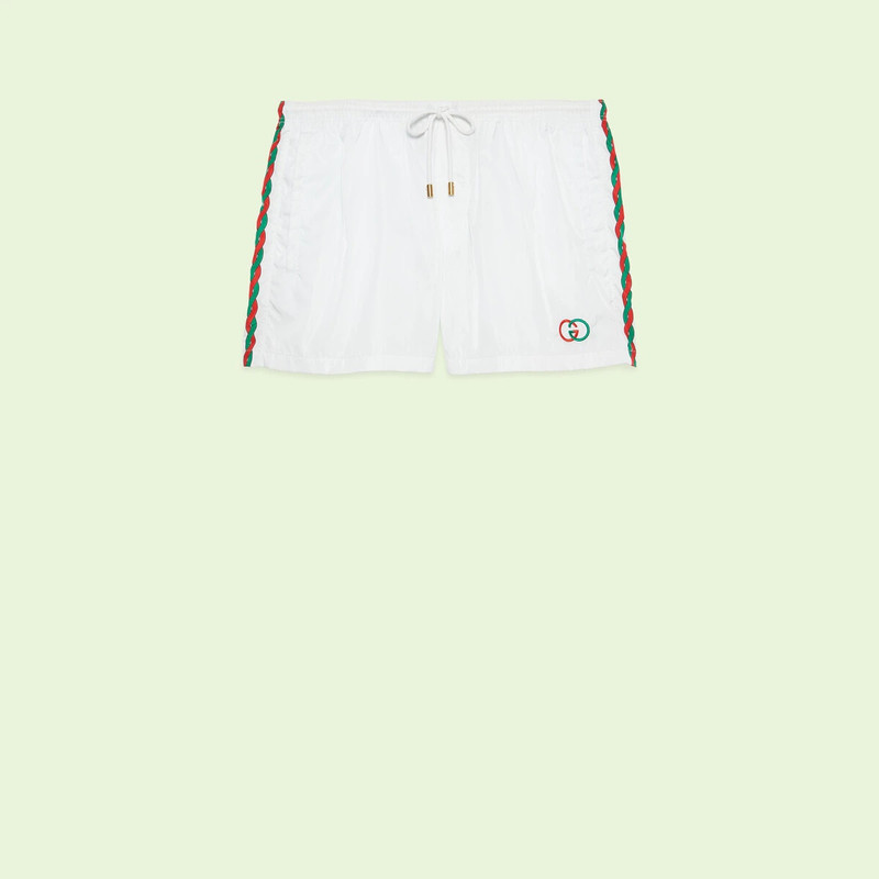 Waterproof nylon shorts with embroidery 1