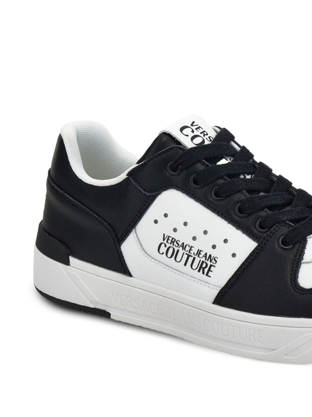 perforated panelled sneakers - 4