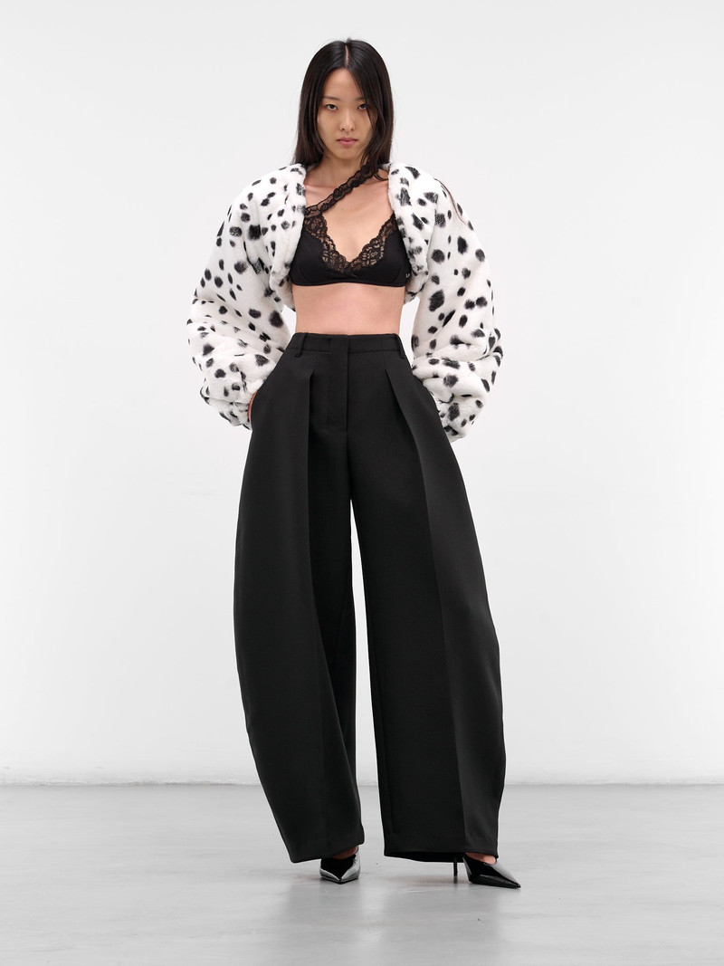 ROWEN ROSE White Dalmatian Vegan Fur Bolero outlook