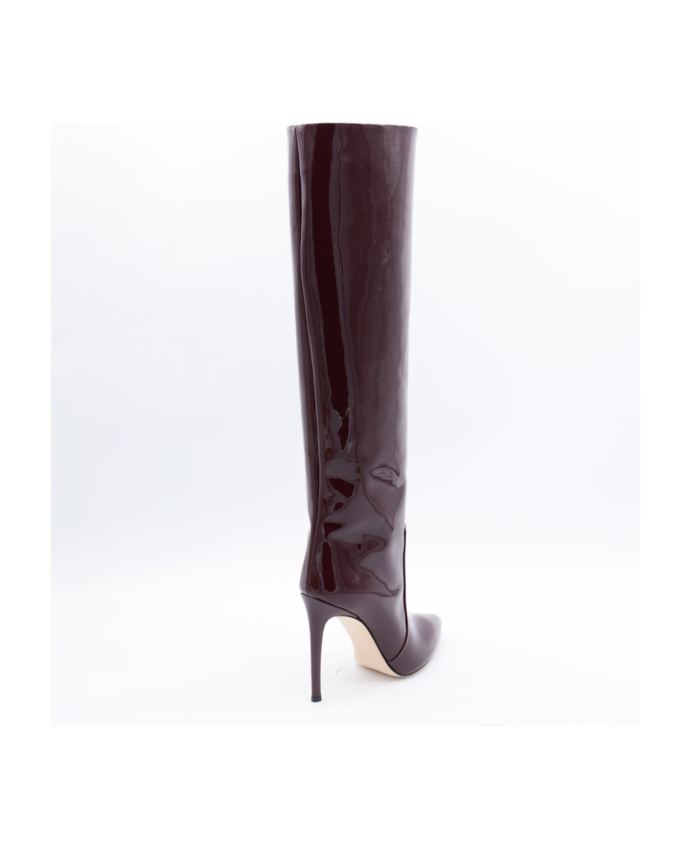 Dark Red Leather Boots - 2