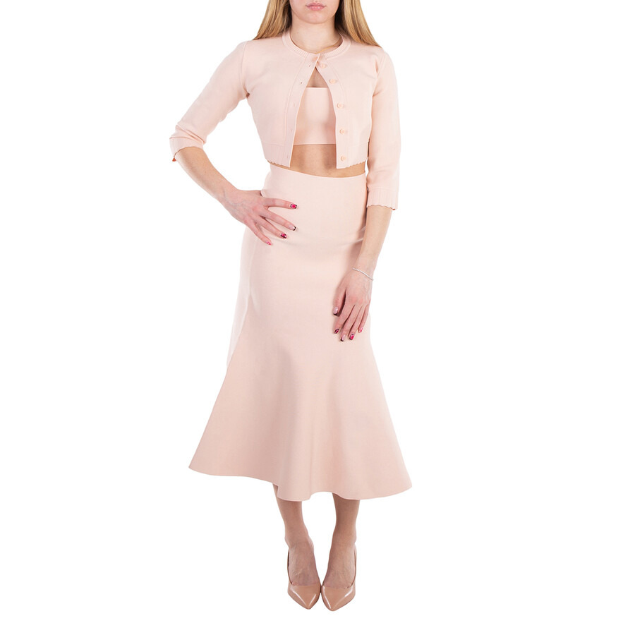 Victoria Beckham Pointelle Cropped Cardigan - 4
