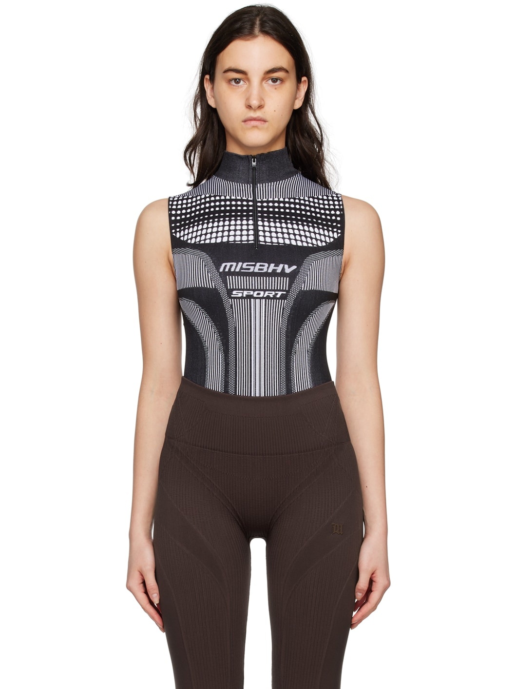 Black & White Europa Sport Bodysuit - 1