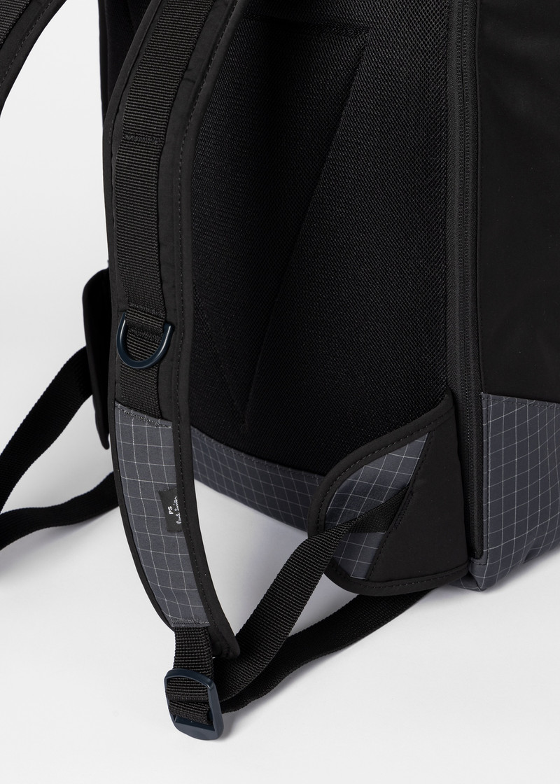 Paul Smith Grey Reflective-Check Backpack outlook