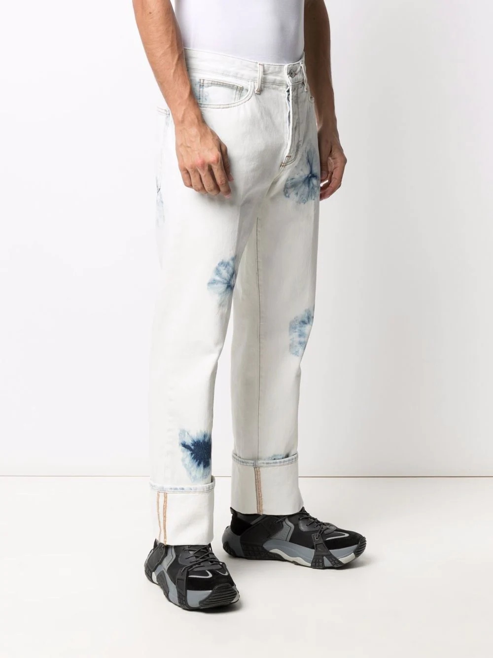 tie-dye straight-leg jeans - 3